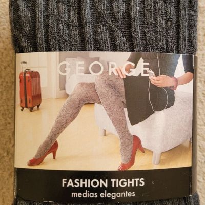 George Charcoal Heather Fashion Tights Size 3 (sealed)